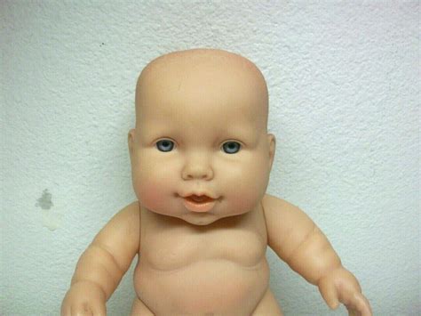 2008 Cititoy Realistic New Born Baby Doll Light Blue Eyes Nude 9 EBay