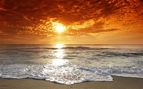 Stunning Beach Sunset Wallpaper 2560x1600 82713