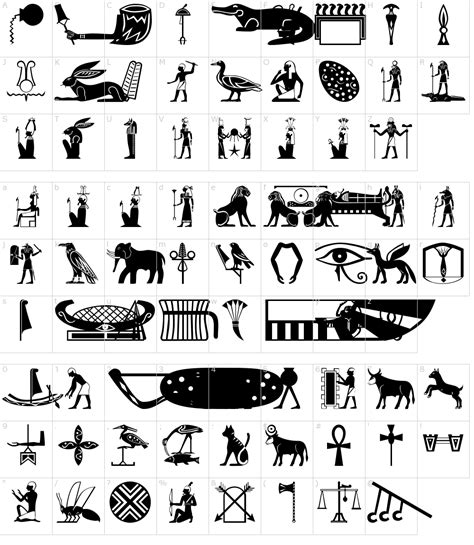Old Egypt Glyphs Font Download