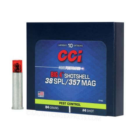 Cci Shotshell Pest Control Big 4 38 Special 357 Magnum Ammo 84gr 4
