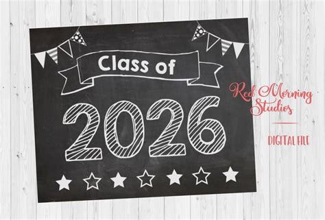 Class Of 2026 Sign Digital File First Day Of School Sign Etsy
