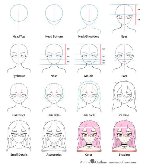 Learn how to draw step by step anime pictures using these outlines or print just for coloring. How to Draw an Anime Vampire Girl Step by Step - AnimeOutline