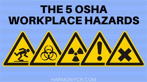 The Osha Workplace Hazards Harmony Lab Safety Supply Blog