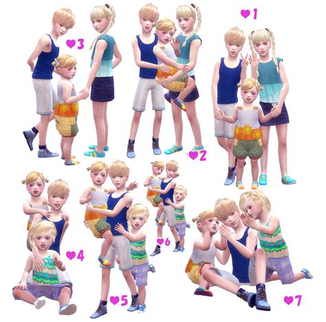 Siblings Pose Pack The Sims 4 Download Simsdomination