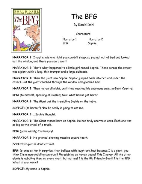 Image Result For Play Scripts For Classroom Roald Dahl Readers