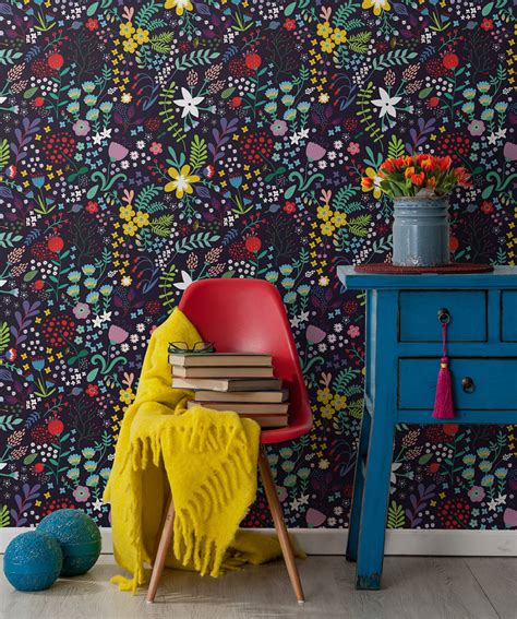 Friday Floral Modern Whimsical Floral Wallpaper Milton And King