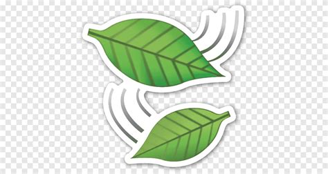 Pegatina Emoji Dos Hojas Verdes Png Pngegg