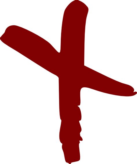 Red Hand Drawn Cross Clip Art Vector Clip Art Online Royalty