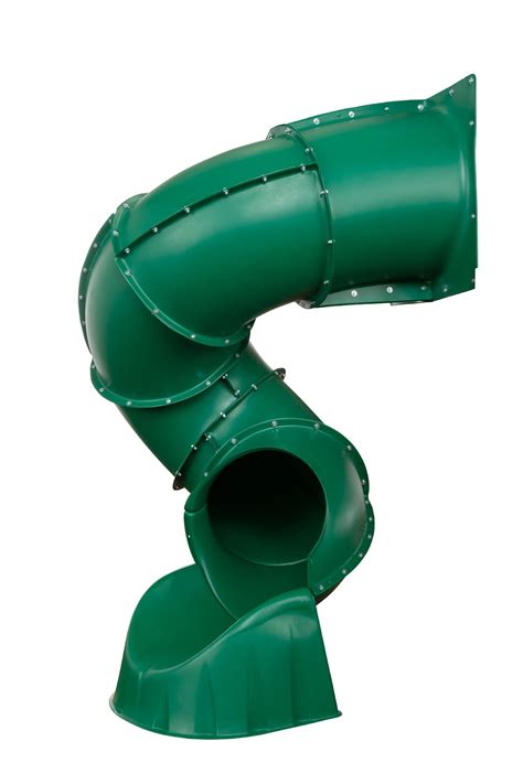 Creativecedardesigns Swirl Spiral Tube Slide Green Mounts To 5 Ft
