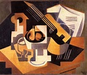Guitar and Fruit Bowl on a Table 1918 Painting | Juan Gris Oil Paintings