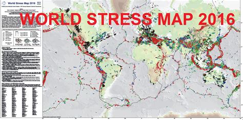 Mapa Mundial De Esfuerzos 2016 World Stress Map 2016 Centro