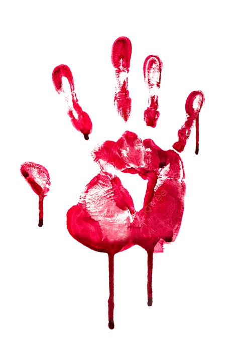 Blood Hand Print Dripping Horror Fingerprint Imprint Horror