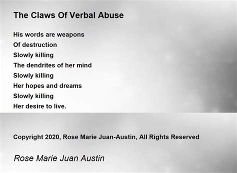 Best Verbal Abuse Poems