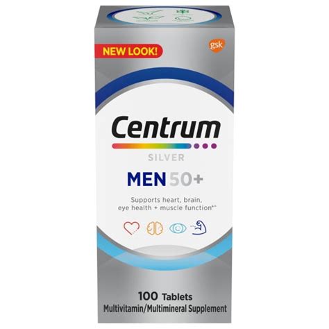 Centrum Silver Multivitamins For Men Over 50 Multimineral Supplement