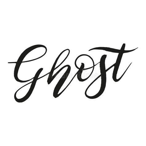 Ghost Handwritten Lettering Stock Vector Illustration Of Hand