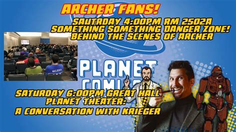 Planet Comicon 2018 A Conversation With Archers Dr Krieger