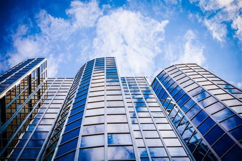 Exterior Of Glass Office Building Modern Skyscrapers Stock Image