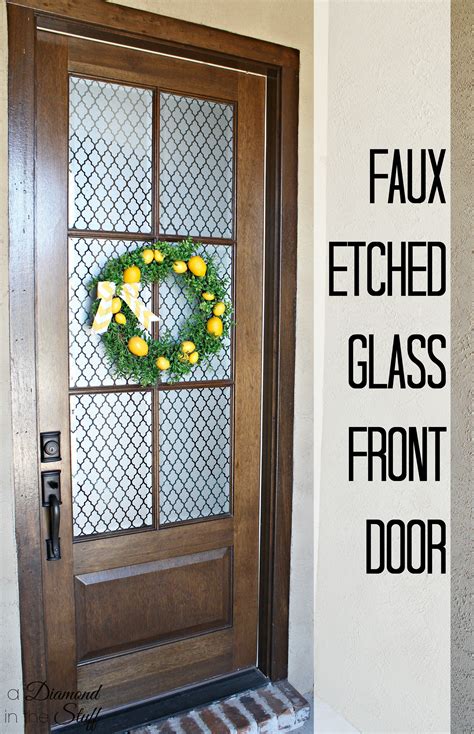 Faux Etched Glass Front Door