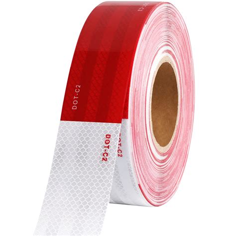 Buy 2 Inch X 160feet Reflective Safety Tape Dot C2 Waterproof Red And