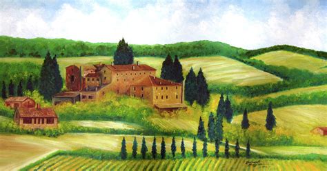 Tuscan Landscape 2 Painting By Leonardo Ruggieri Pixels