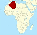Detallado mapa de ubicación de Argelia | Argelia | África | Mapas del Mundo