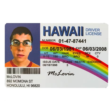 Buy Mclovin Fake Id Card Novelty Drivers License Online At