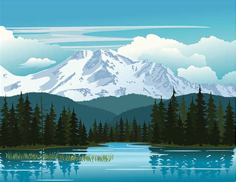 28900 Mountain Lake Stock Illustrations Royalty Free Vector Graphics