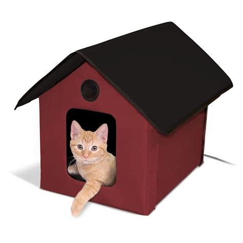 Kandh Manufacturing Heated Outdoor Kitty House Cat Warm Waterproof
