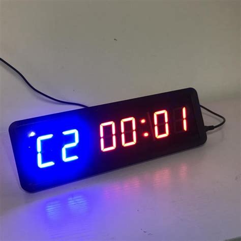 6 Digit Dimmable Programmable Interval Timer Wall Crossfit Gym Timer