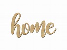 Home Unfinished Wood Cutout Connected Wooden Letters | Artistic Craft ...