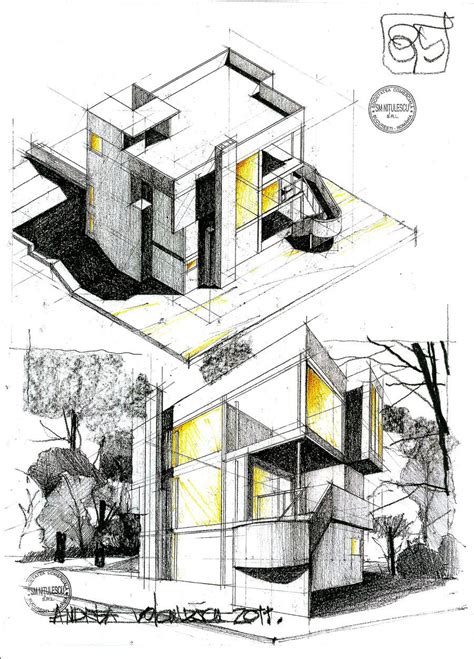 Smith House By Dedeyutza On Deviantart Bocetos Arquitectura Croquis