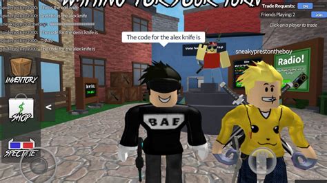 If you're playing roblox, odds are that you'll be redeeming a promo code at some point. Denis And Alex Knife Codes Roblox Murder Mystery 2 Youtube