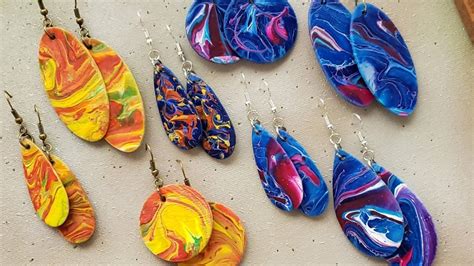 Paint Pour Earrings Make Earrings And A Painting At The Same Time