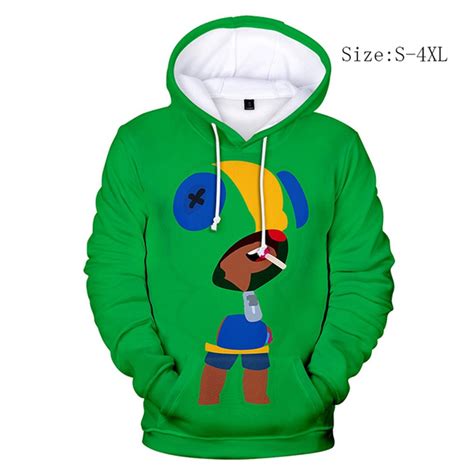 Brawl Stars Leon Cosplay Hoodie 3d Printed Pullover Hooded Sweatshirt