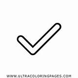 Checked Tick Approved Approve Magnifying Ultracoloringpages sketch template
