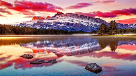Wallpaper Id 744645 Banff National Park Alberta Calm Mountain
