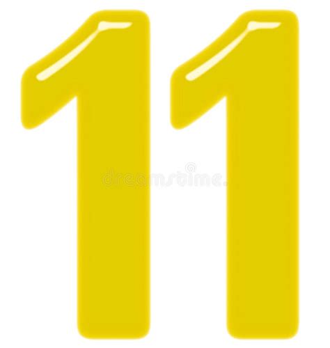 Number Eleven On White Background Isolated 3d Illustration Stock