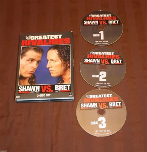 WWE S GREATEST RIVALRIES Shawn Michaels Vs Bret Hart DVD Disc Set PicClick