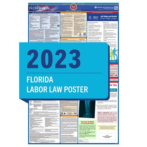 2023 Florida Labor Law Poster State Federal Osha In One Single