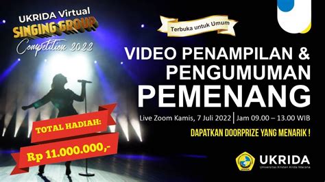 Ukrida Virtual Singing Group Competition 2022 Youtube