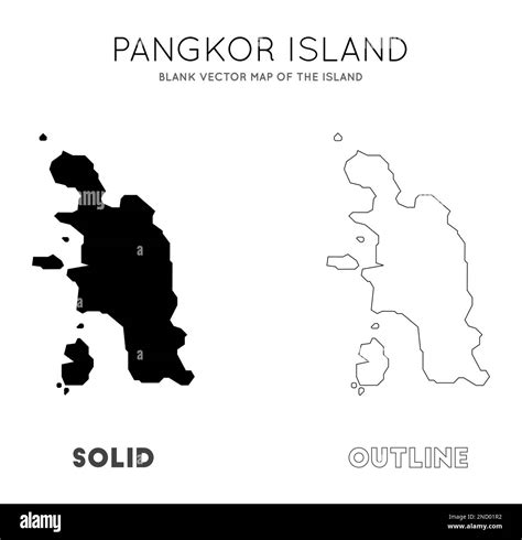 Pangkor Island Map Borders Of Pangkor Island For Your Infographic