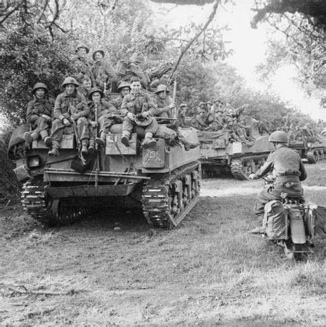 British Tanks And Infantry Ready For Operation Goodwood July 18 1944