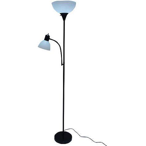 Mainstays 72 Combo Floor Lamp With Adjustable Reading Lamp Black