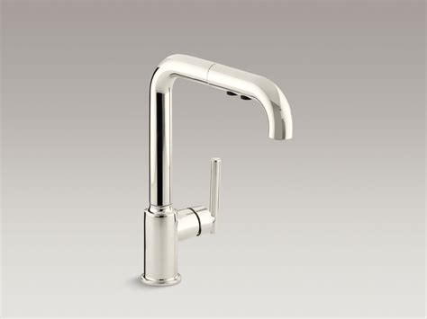 This purist semiprofessional kitchen sink faucet combines a robust architectural form with features adapted from the busiest professional kitchens. Standard Plumbing Supply - Product: Kohler K-7505-SN ...