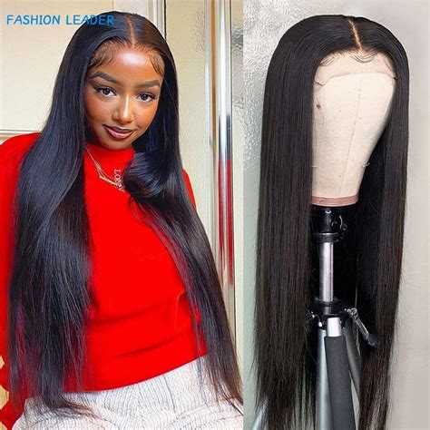 30 Inch Long Lace Front Human Hair Wigs Straight Lace Front Wig Brazilian Bone Straight Human