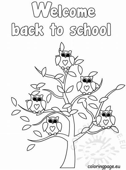 Coloring Welcome Pages Printable Kindergarten Sheets Coloringpage
