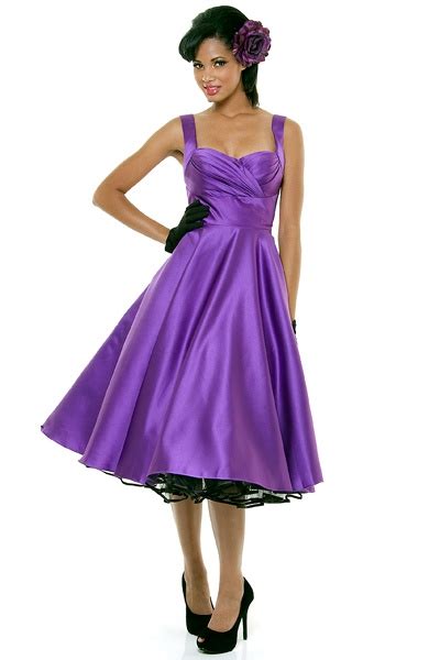 Anita West Side Story Purple Swing Dress Unique Vintage Dresses