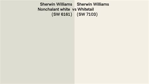 Sherwin Williams Nonchalant White Vs Whitetail Side By Side Comparison