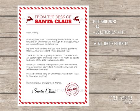 printable letter  santa kit  envelope template