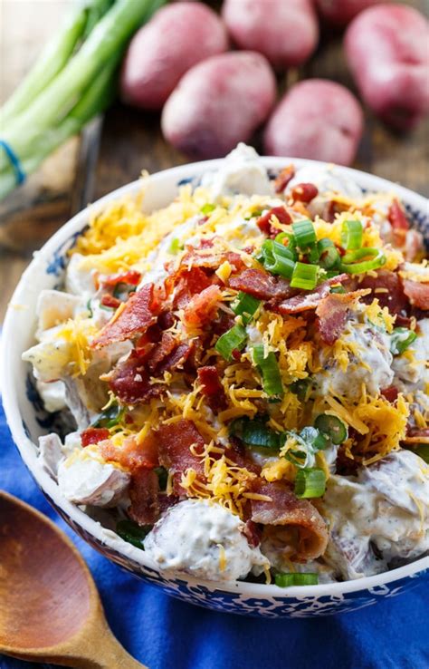Potatoes combine deliciously with both mayonnaise and sour cream. Loaded Ranch Potato Salad - Spicy Southern Kitchen